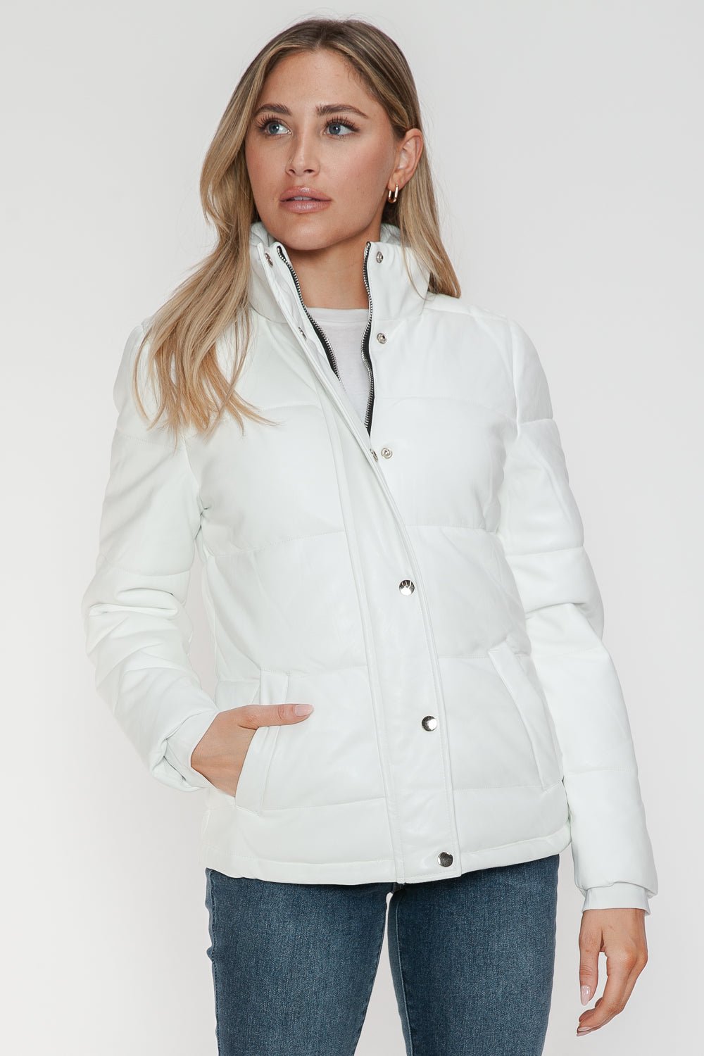 Zip Up Turtleneck Puffer Jacket