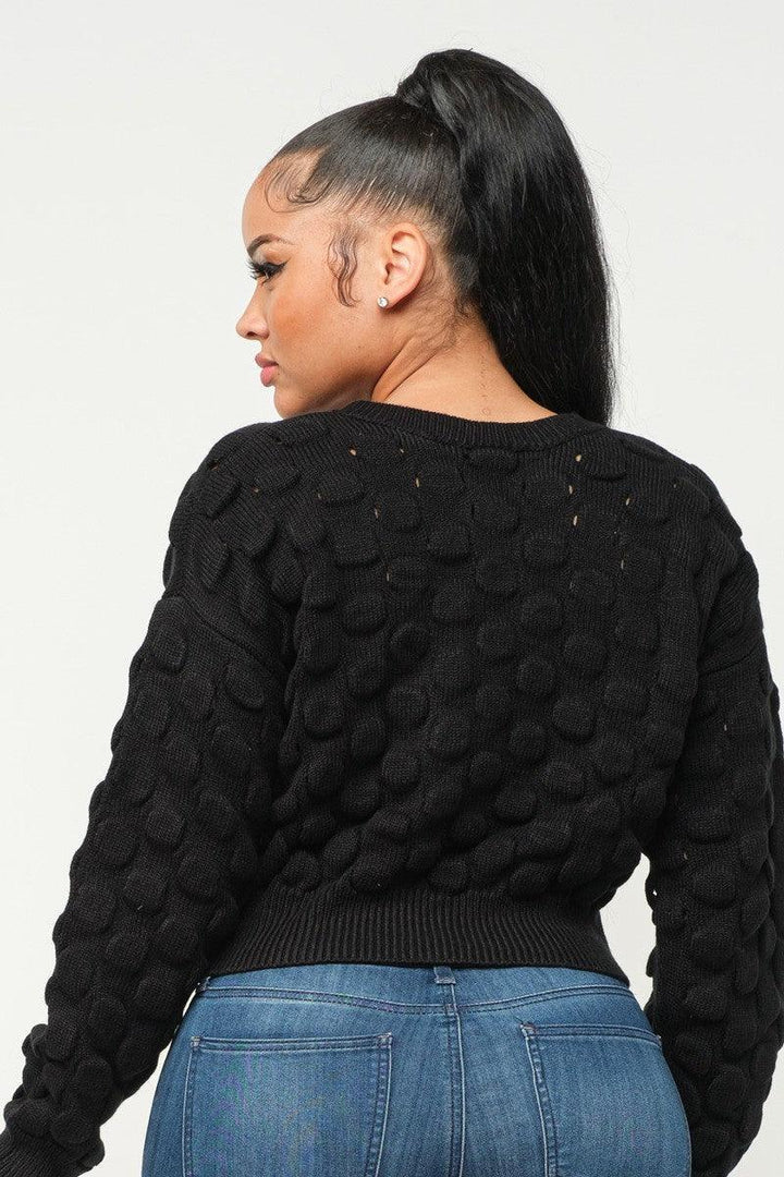 Checker Sweater Top - 7Kouture