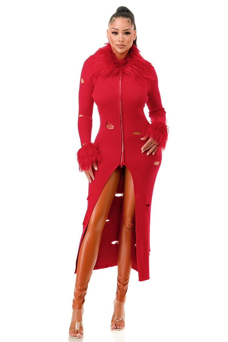 Diva Mode Cardigan Dress - 7Kouture