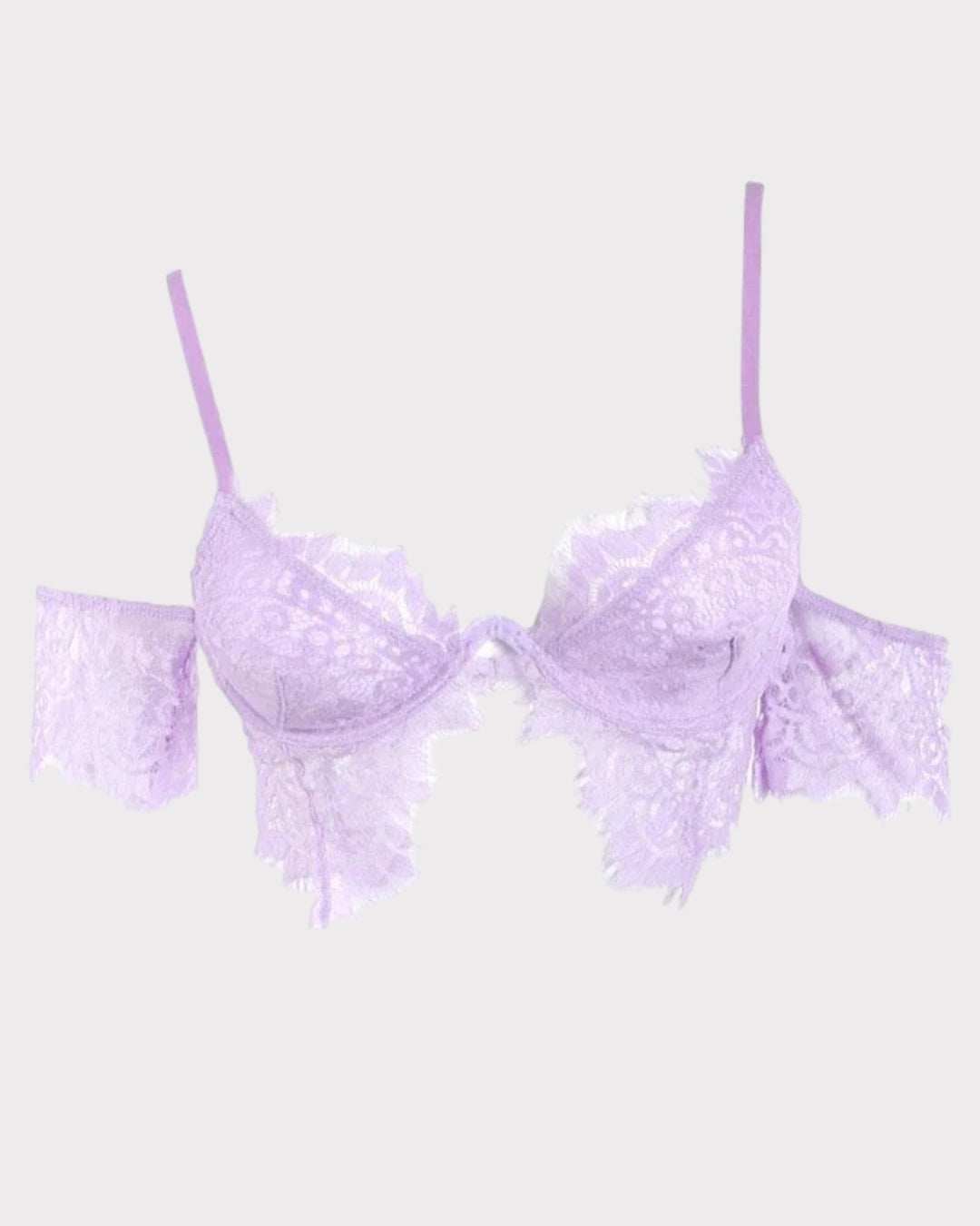Scallop Lace Bralette - Purple