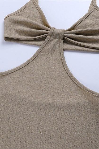 Brunch Cutout Maxi Dress - Khaki