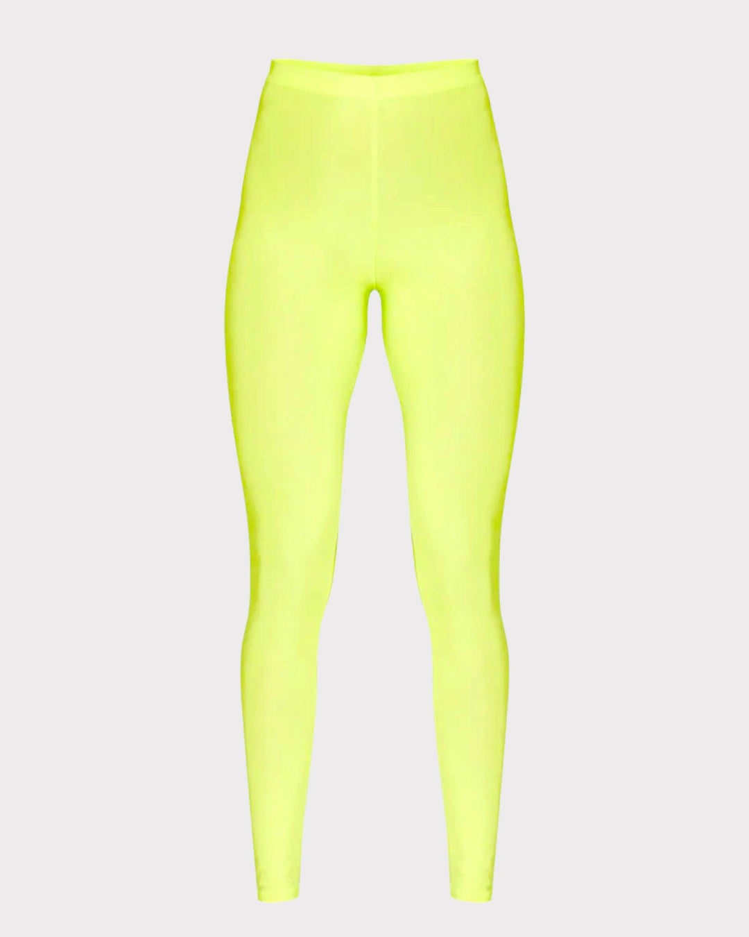 Neon Yellow High Waist Leggings - 7Kouture