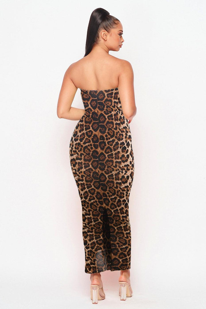 Leopard print maxi dress - 7Kouture