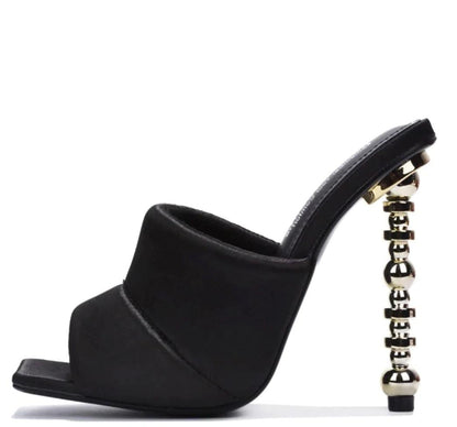Baddie Black Heels, Size 7.5