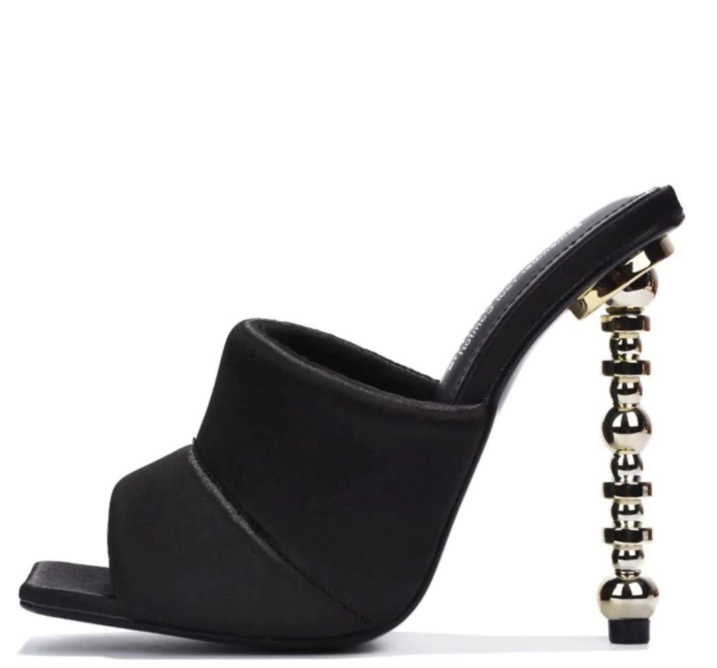 Baddie Black Heels, Size 7.5 - 7Kouture