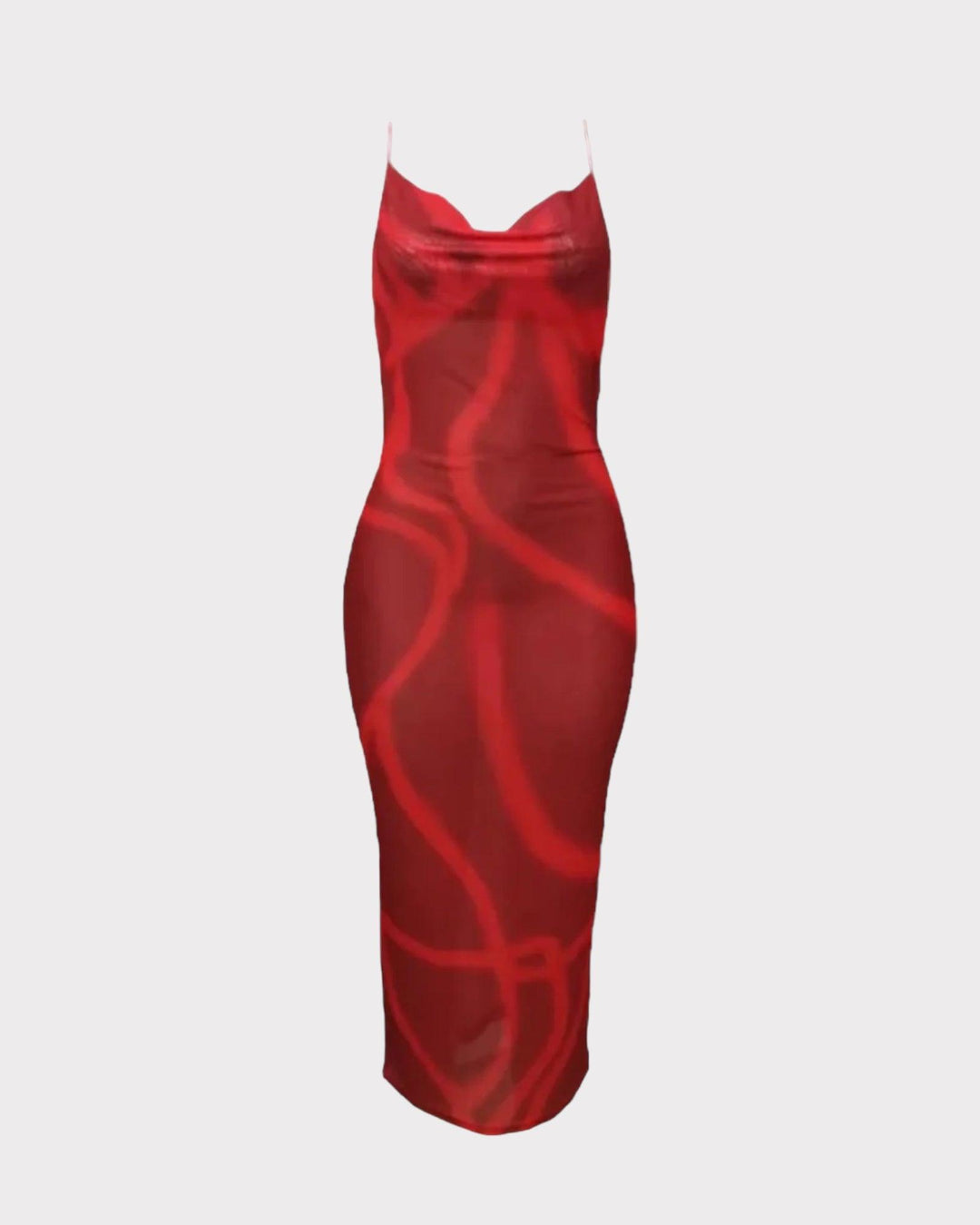 Red Backless Maxi Dress - 7Kouture