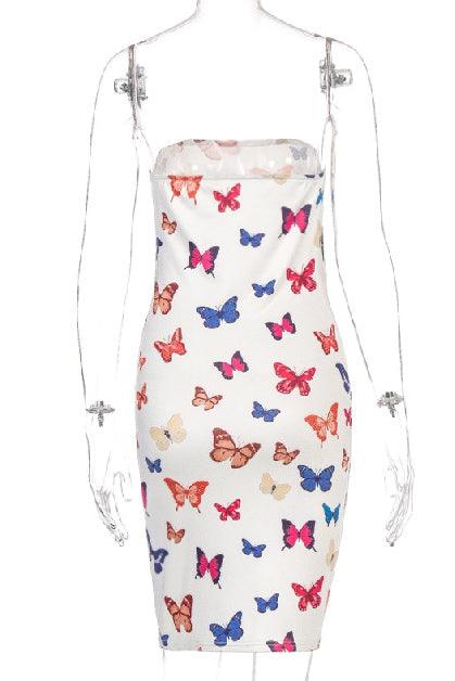 Butterfly Mini Bodycon Dress - 7Kouture