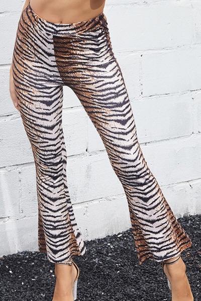 Tiger Striped Pants - 7Kouture